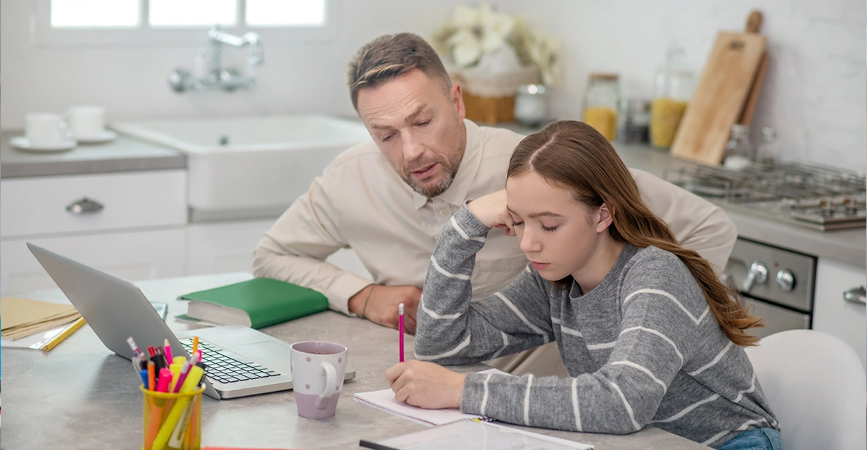 Child feeling stuck with reading while parent explains—NAPLAN inference practice