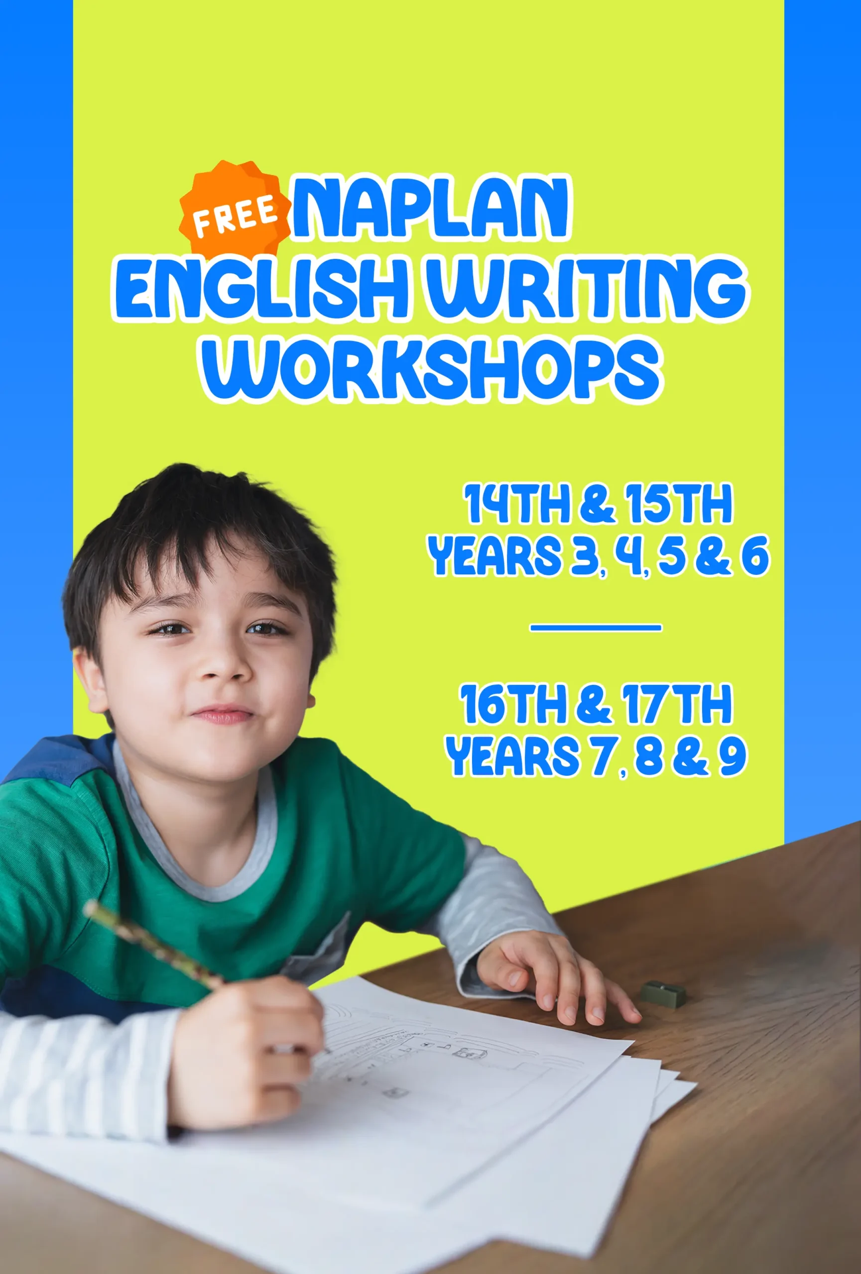 FREE NAPLAN English Writing Workshops