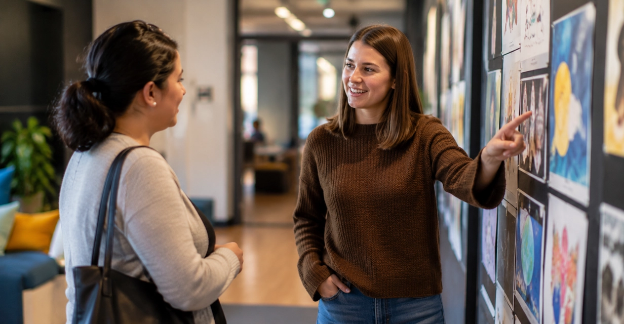 Parent meeting a reliable tutor at a Perth tutoring centre to discuss progress